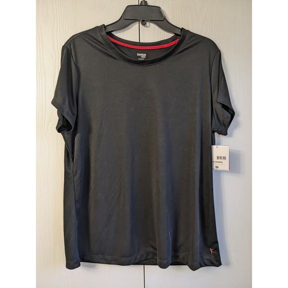 Danskin Now Women's Black Short Sleeve Round Neck Polyester T-shirt Top Size XXL - Picture 1 of 4